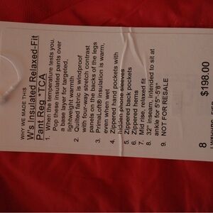 Lululemon W's Insulated Relaxed-Fit Pant - Red